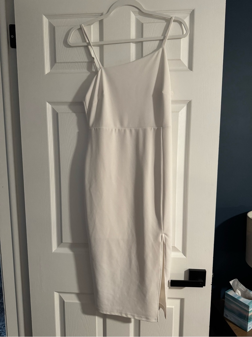 White Spaghetti Strap Midi Dress - Elegant Women's Dress